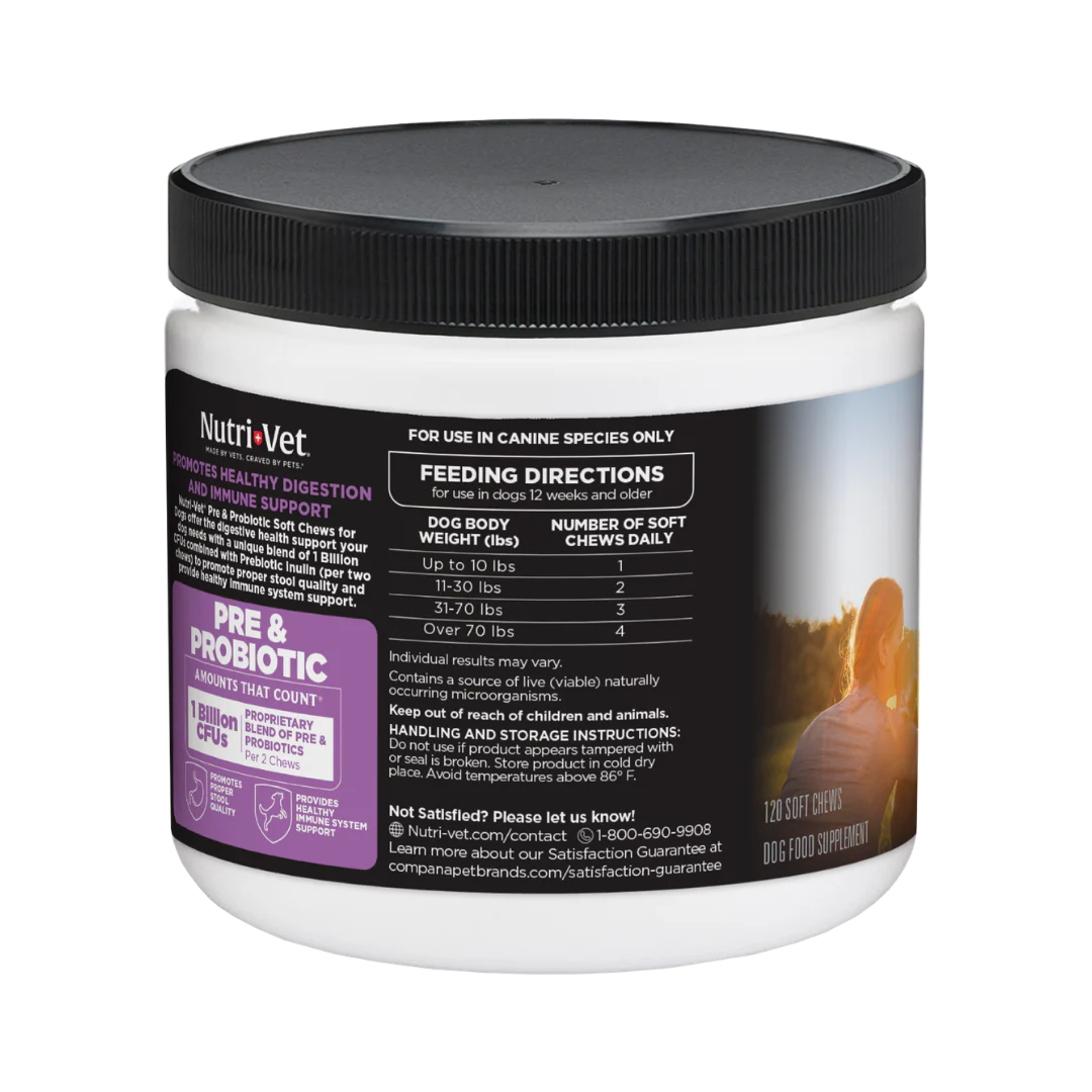 Nutri-Vet Pre & Probiotic Soft Chews for Dogs