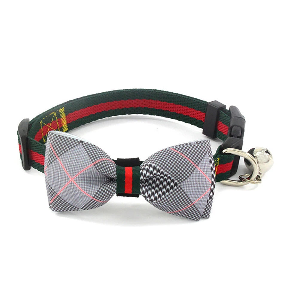 Luxury Fashion Designer Pet Collar with Bow Tie