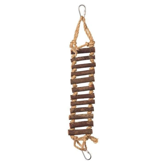 Prevue Hendryx Pet Products Naturals Small Wood and Rope Ladder Bridge Bird Toy