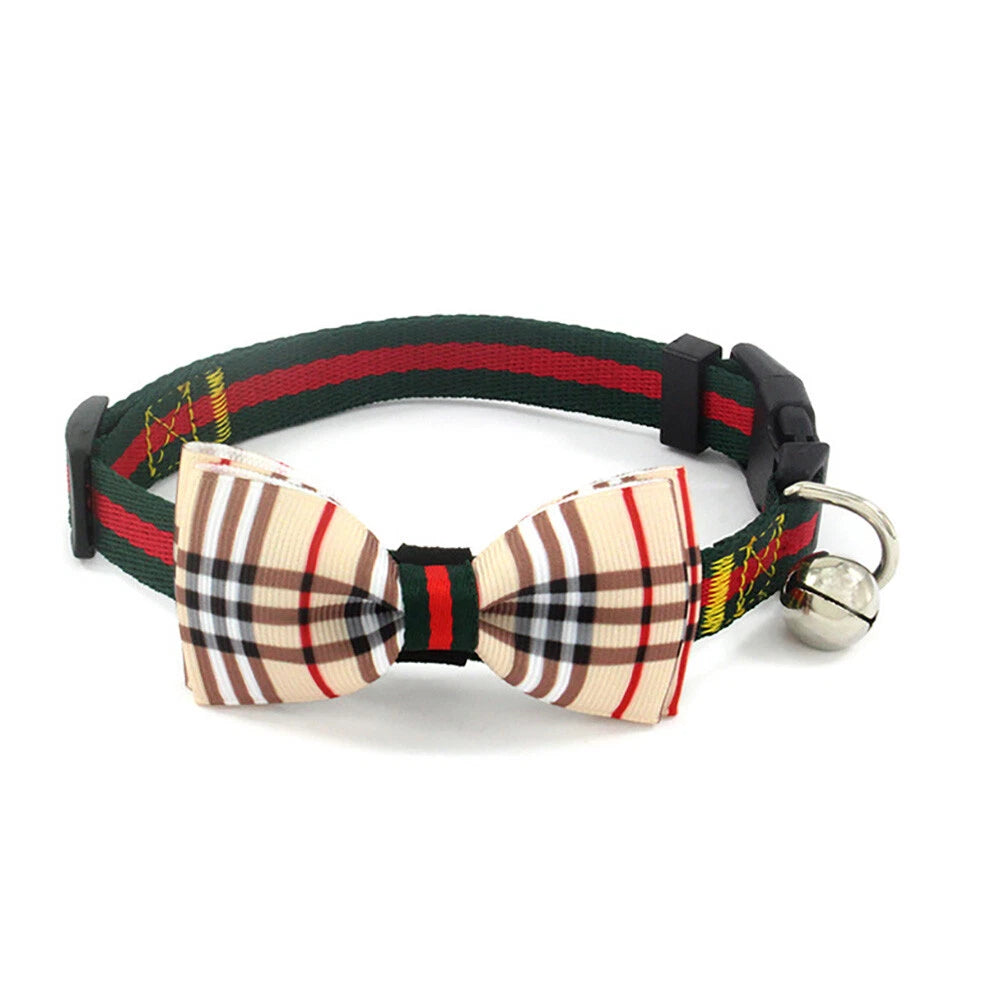 Luxury Fashion Designer Pet Collar with Bow Tie
