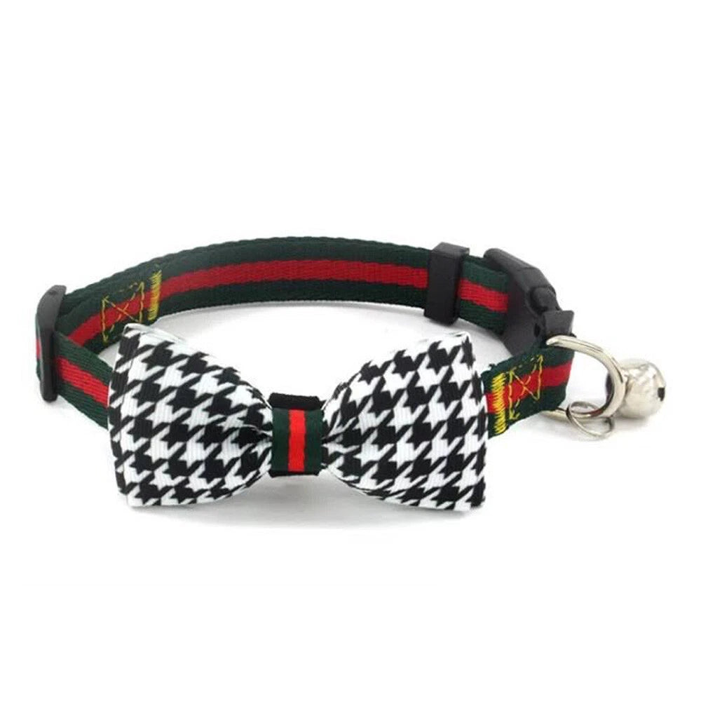 Luxury Fashion Designer Pet Collar with Bow Tie