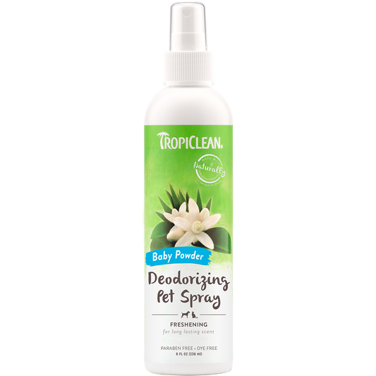 Tropiclean Baby Powder Deodorizing Cologne Spray For Pets 8 oz