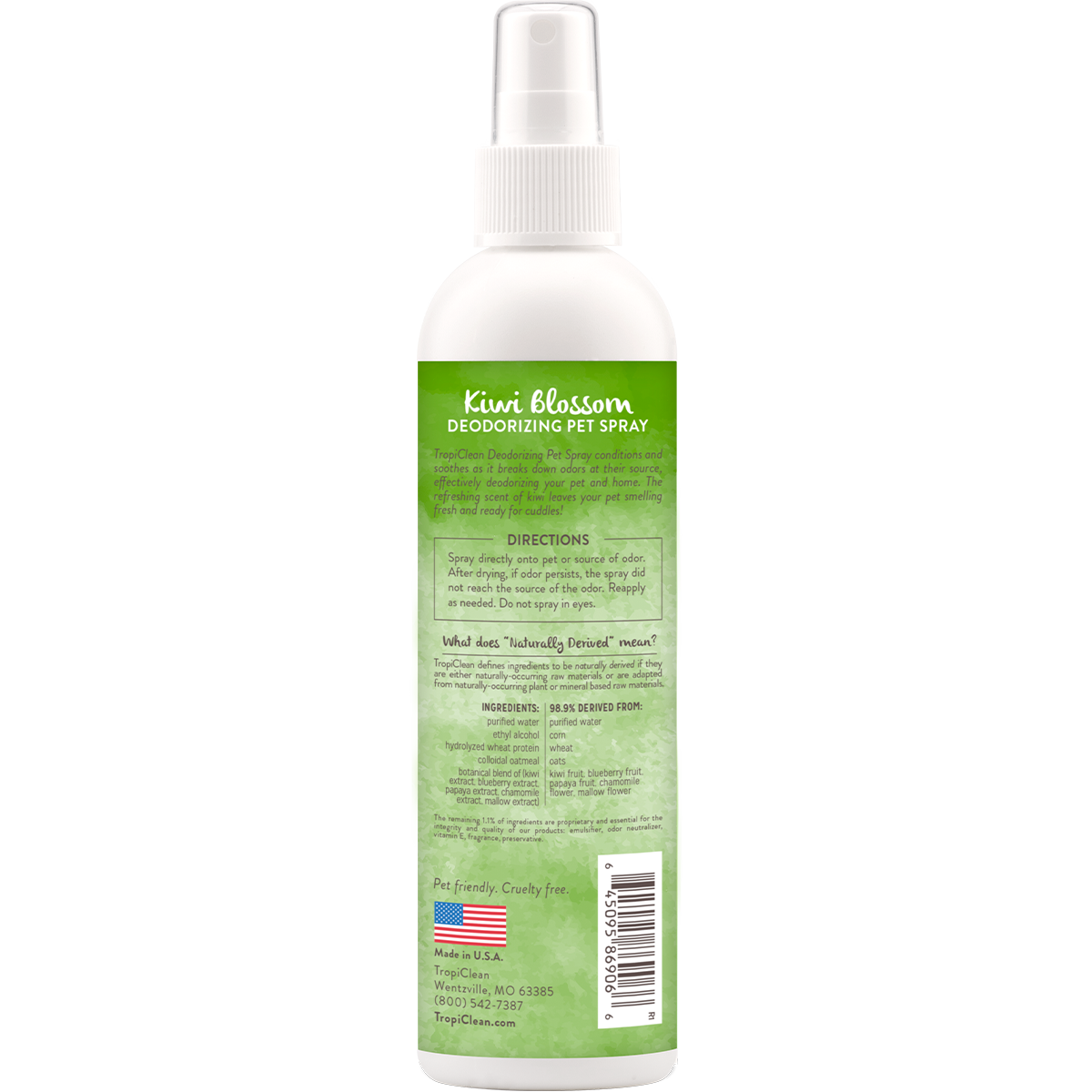 TropiClean’s Kiwi Blossom Deodorizing Pet Spray