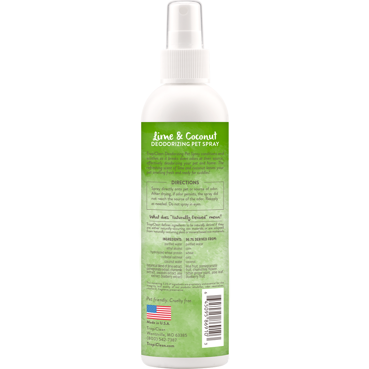 TropiClean Lime and Coconut Deodorizing Spray for Pets