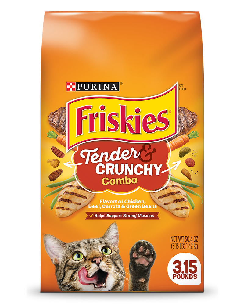 Friskies Tender & Crunchy Combo With Flavors of Chicken, Beef, Carrots & Green Beans Dry Cat Food