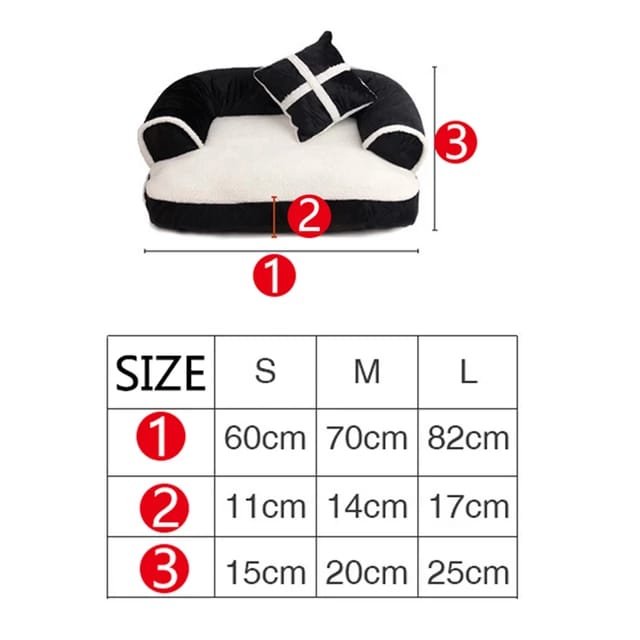 Pet Sofa Bed with Pillow