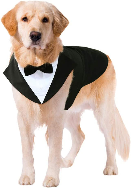 Dog Tuxedo Suit and Bow Tie Set