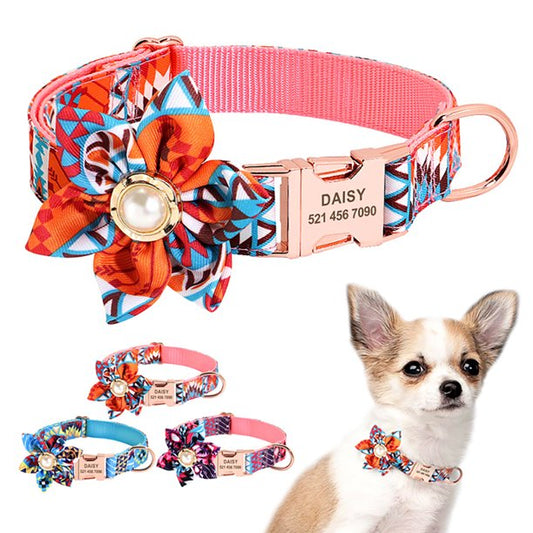 Customizable Flower Pet Collar