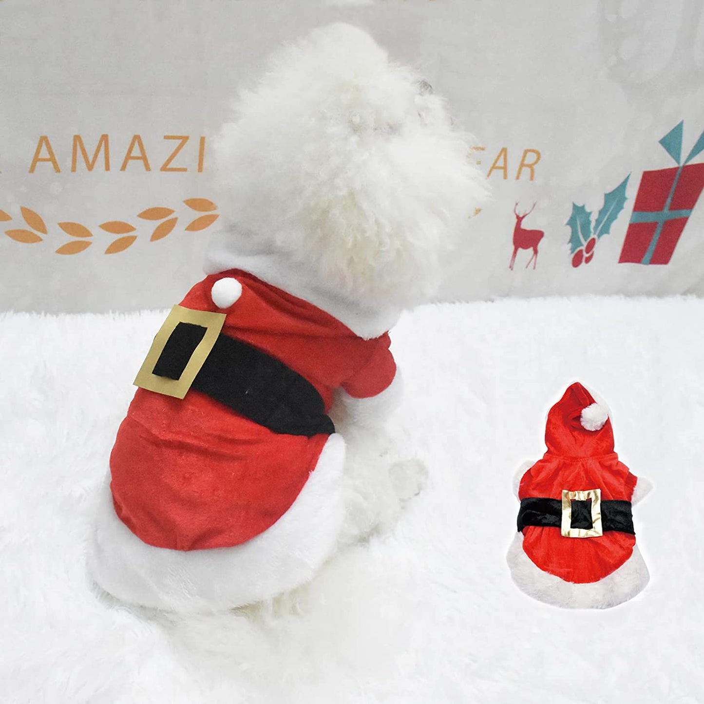 Santa Costume Christmas Pet Clothes