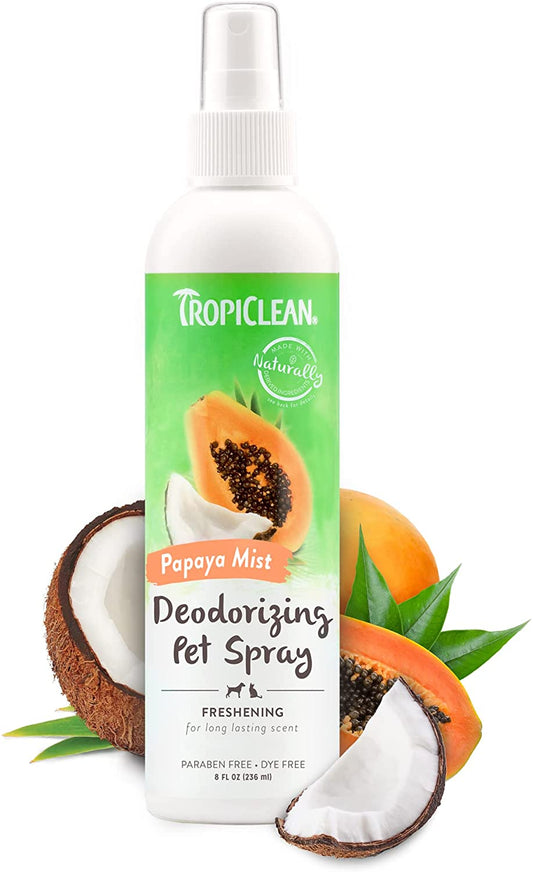 Tropiclean Papaya Mist Deodorizing Cologne Spray For Dogs and Cats, 8 oz.
