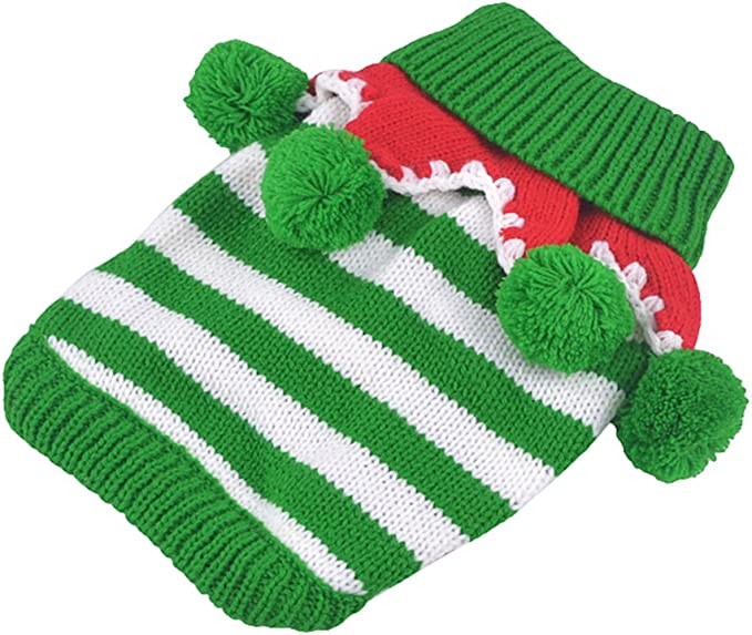 Cute Pet Puppy Christmas Sweater Stripe Design