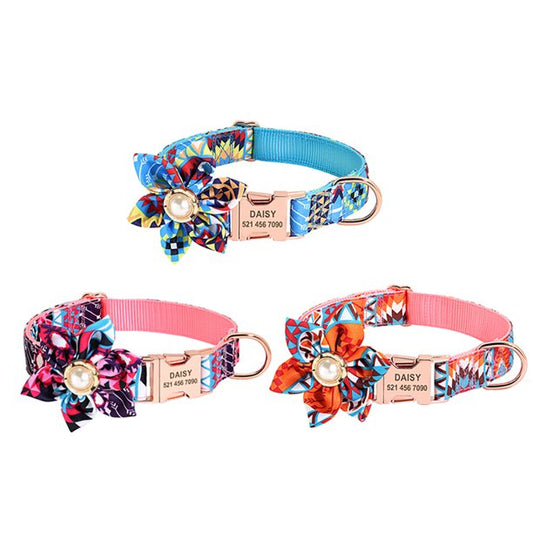 Customizable Flower Pet Collar