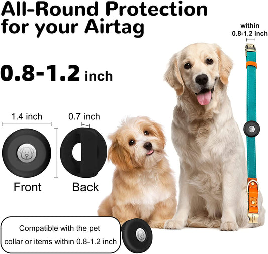 Silicone Apple Protective Airtag Holder for Pet Collar - Pet Tracker Case