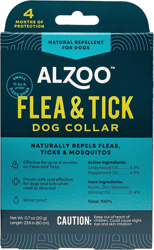 Alzoo Natural Repellent Flea and Tick Collar for Puppy /Small Breed Dogs