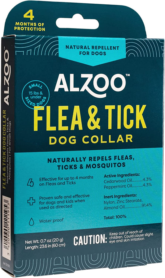 Alzoo Natural Repellent Flea and Tick Collar for Puppy /Small Breed Dogs