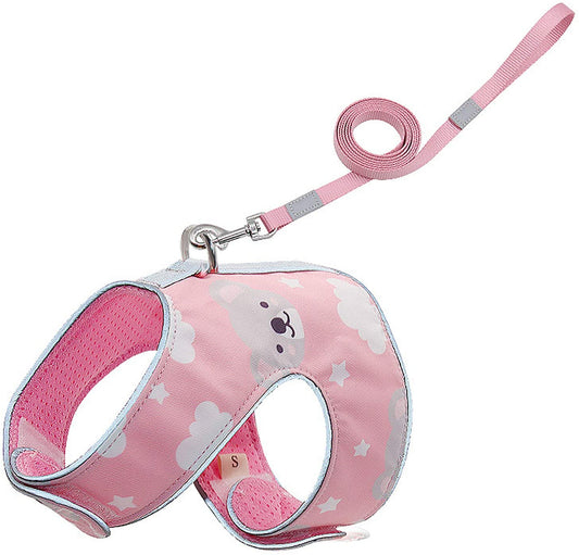Escape Proof Cat Printed Harness and Leash Set
