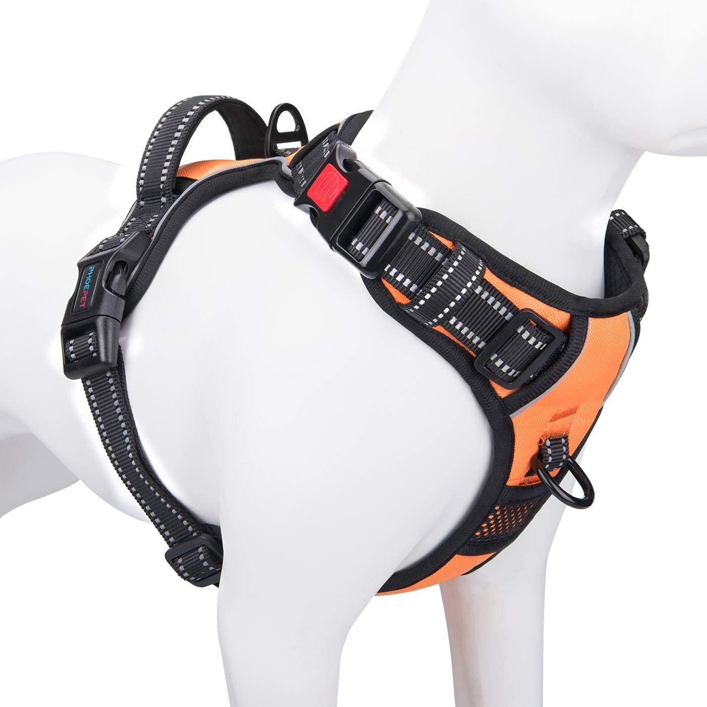 Heavy-duty Adjustable Reflective Vest-style Breathable Dog Harness