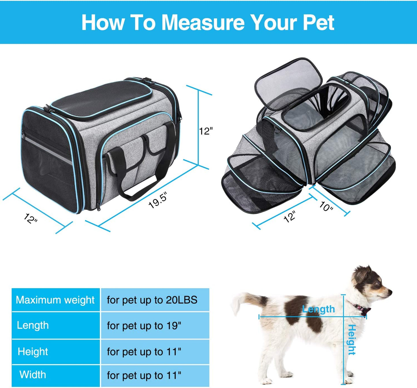 Airline Approved Expandable Pet Carrier