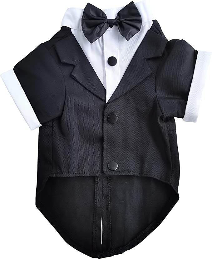 Dog Tuxedo Suit and Bow Tie Set