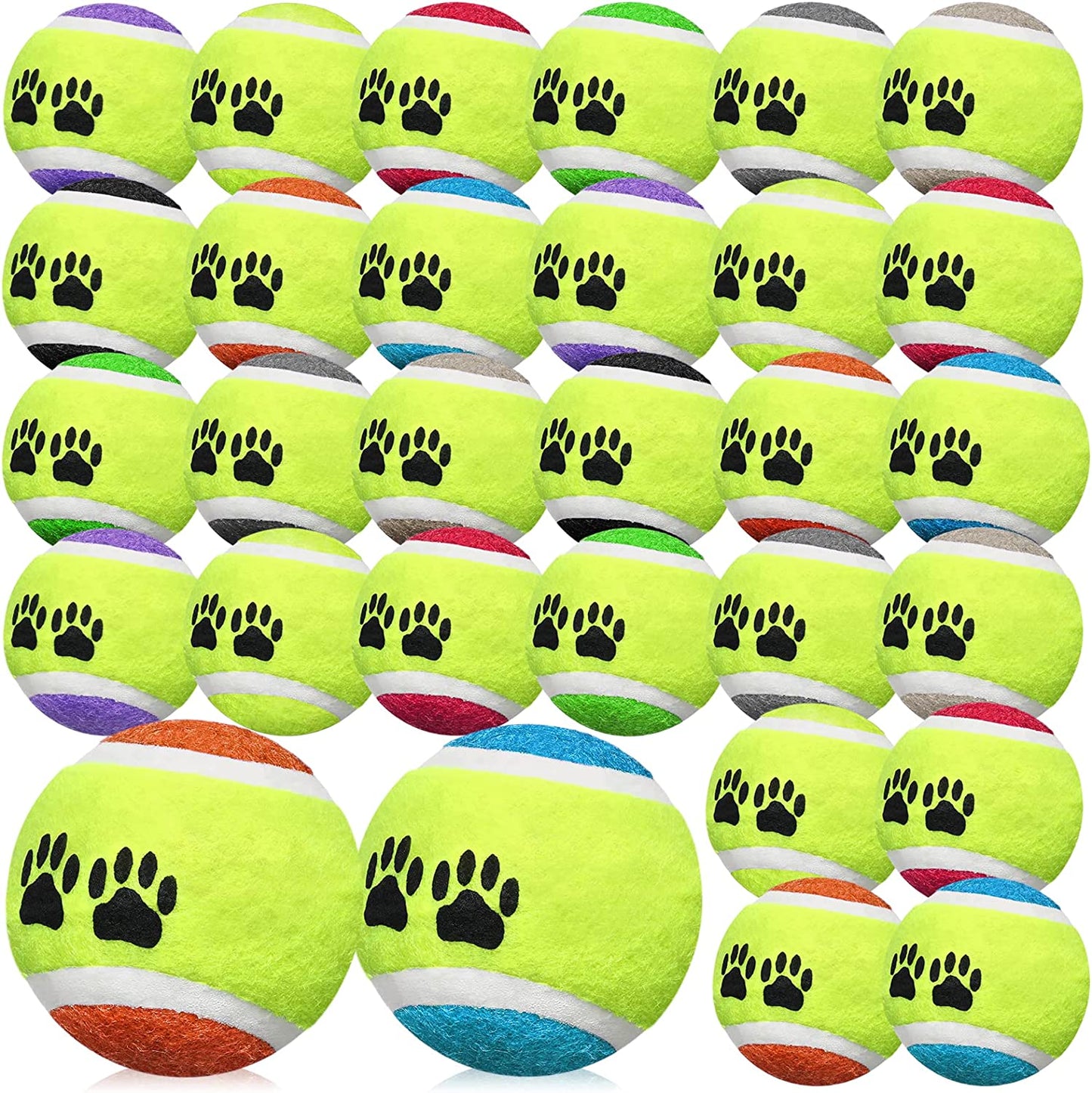 Paw Print Tennis Balls for Dogs