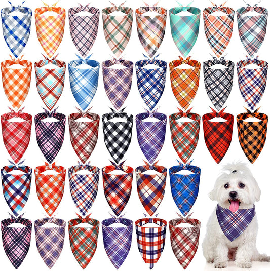 Plaid Pattern Dog Bandana