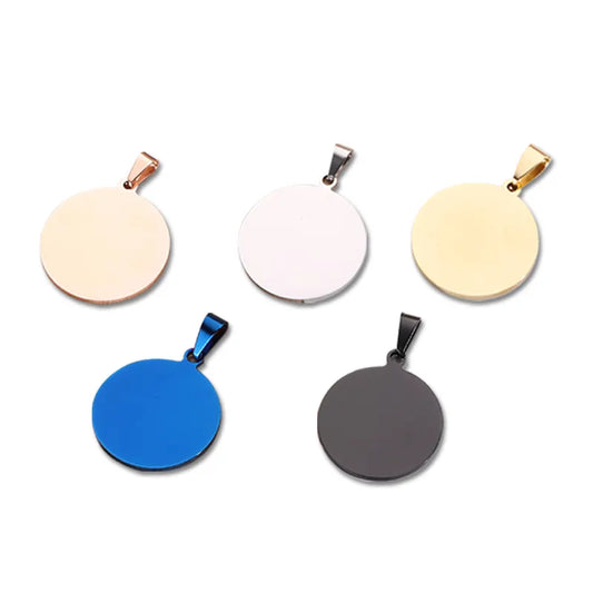 Round Stainless Steel Customizable ID Tag