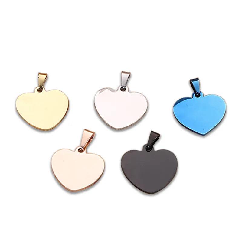 Heart-shaped Zinc Alloy Customizable pet ID Tag