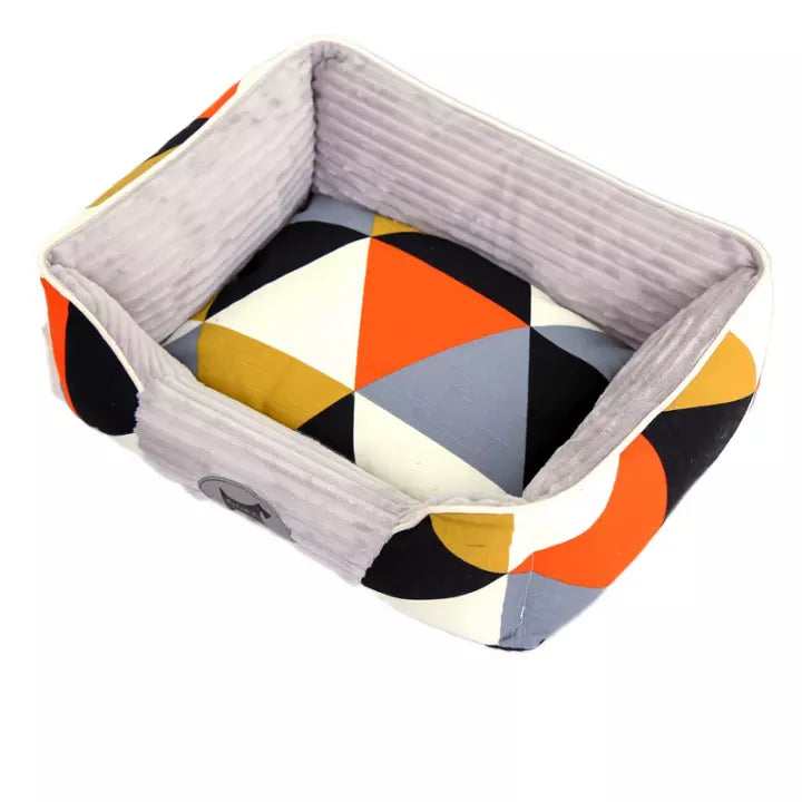 Stylish Geometric Print Anti-Slip Dog Bed