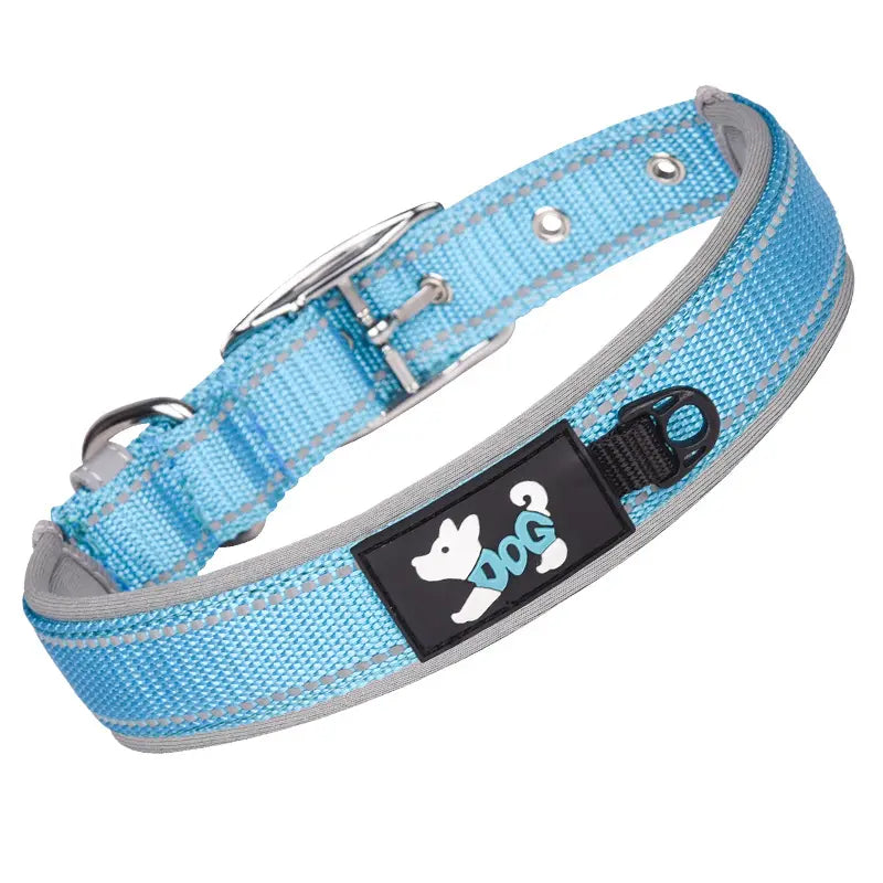 Reflective Soft Padded Adjustable Tactical Waterproof Dog Collar