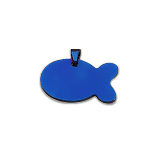 Fish Shaped Metal Stainless Steel Customizable ID Tag