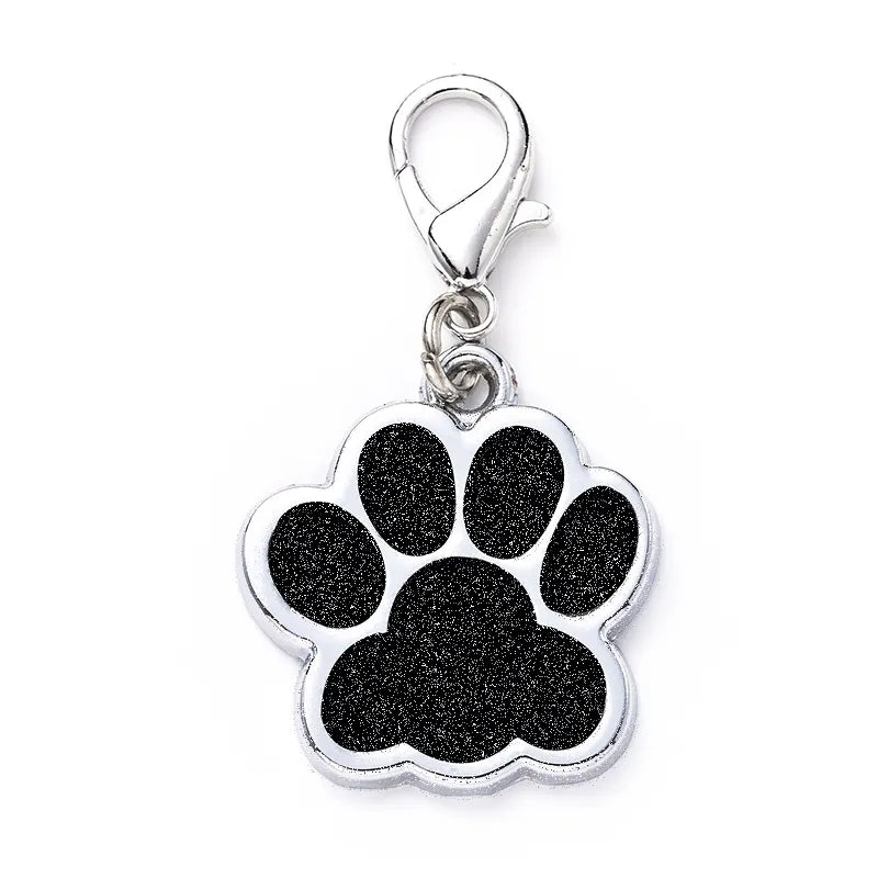 Glitter Pawprint Charm for Pet Collar