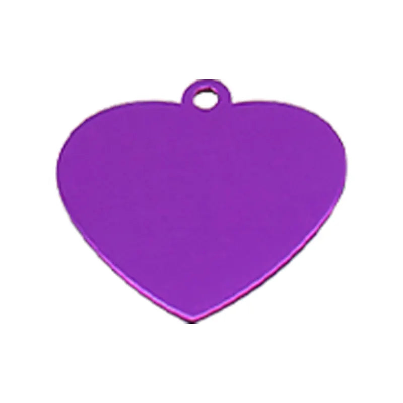 Heart Shaped Aluminum Alloy Customizable ID Tag