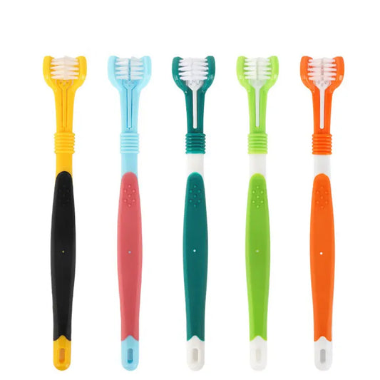 Three Sided Pet Toothbrush Dog Brush