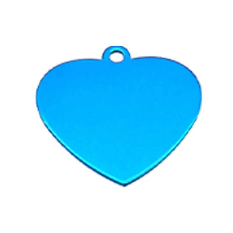 Heart Shaped Aluminum Alloy Customizable ID Tag