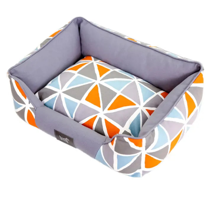 Stylish Geometric Print Anti-Slip Dog Bed