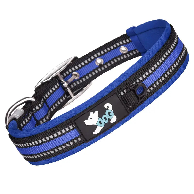 Reflective Soft Padded Adjustable Tactical Waterproof Dog Collar