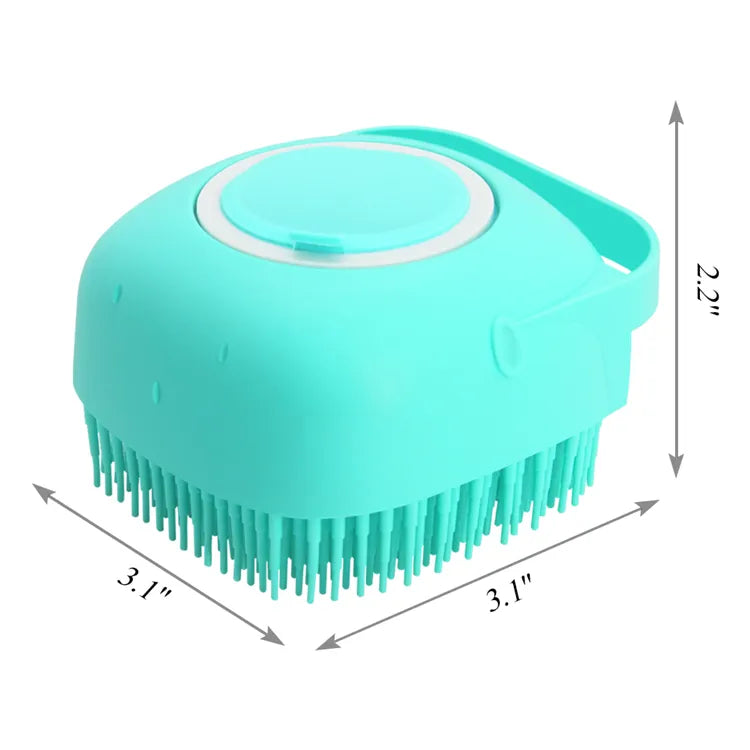 Pet  Massage Shampoo Dispenser Bath Brush