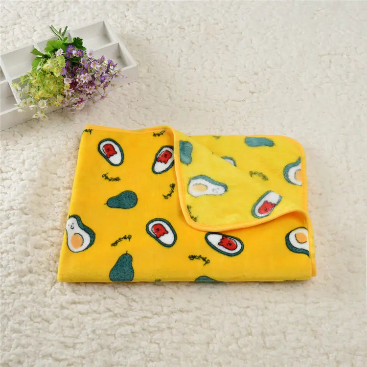 Super Soft Cute Printed Pattern Pet Blankets