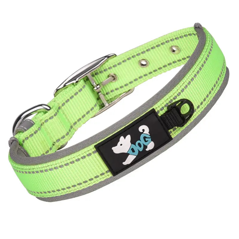 Reflective Soft Padded Adjustable Tactical Waterproof Dog Collar