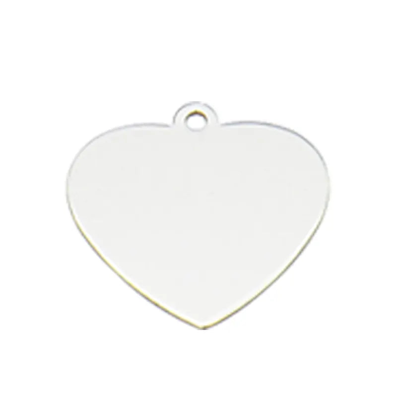 Heart Shaped Aluminum Alloy Customizable ID Tag