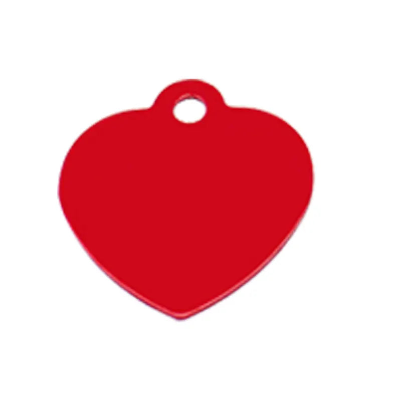 Heart Shaped Aluminum Alloy Customizable ID Tag