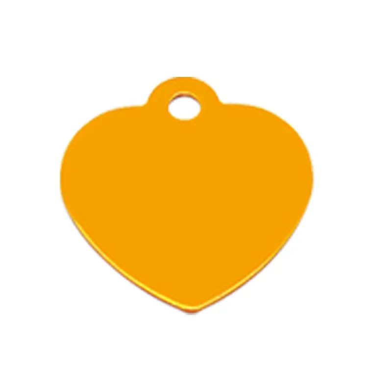 Heart Shaped Aluminum Alloy Customizable ID Tag