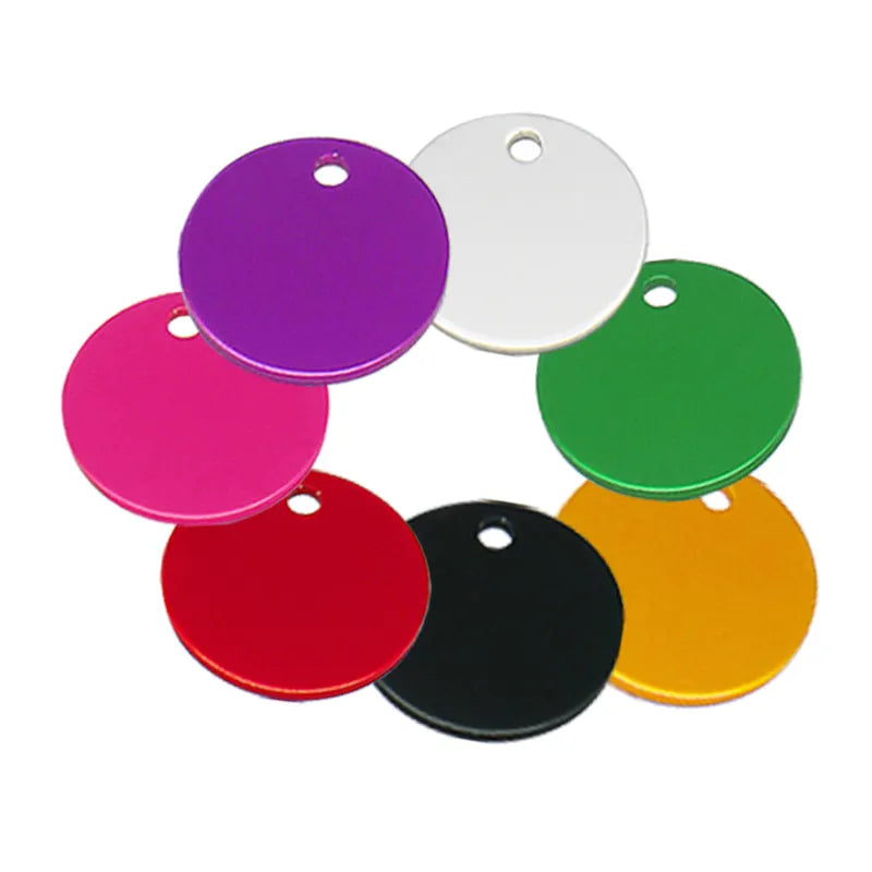 Round Aluminum Alloy Customizable ID Tag