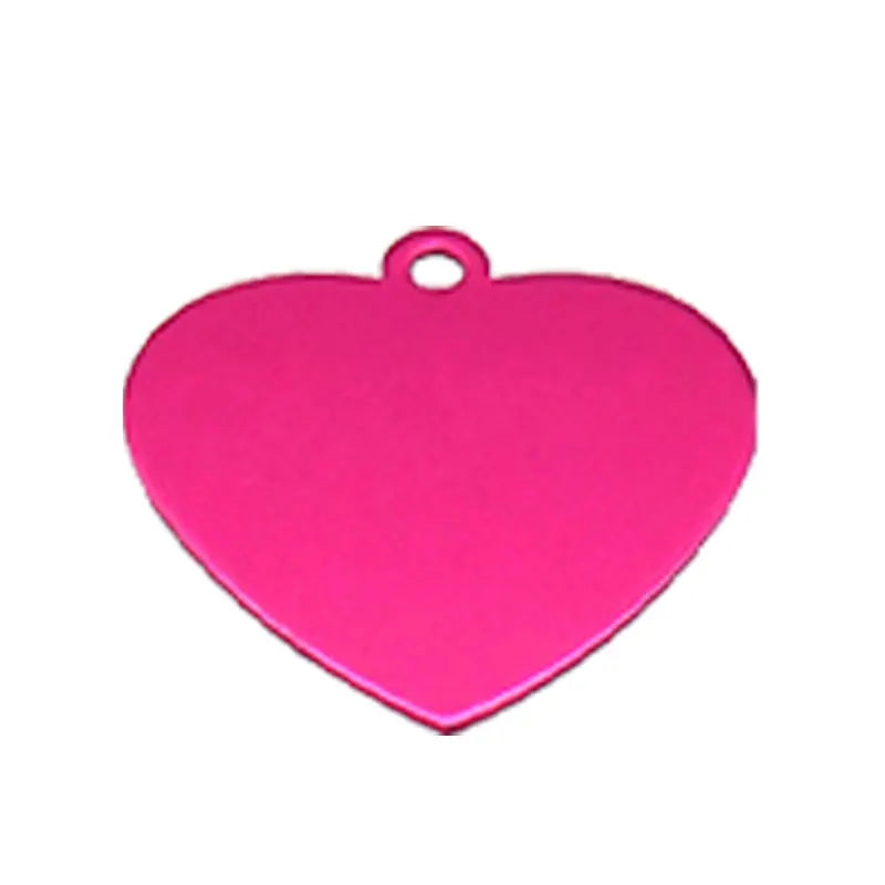 Heart Shaped Aluminum Alloy Customizable ID Tag