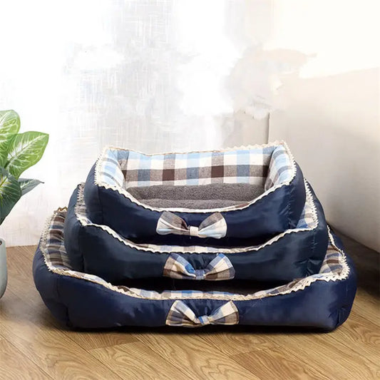 Cabin Plaid Cuddler Pet Bed