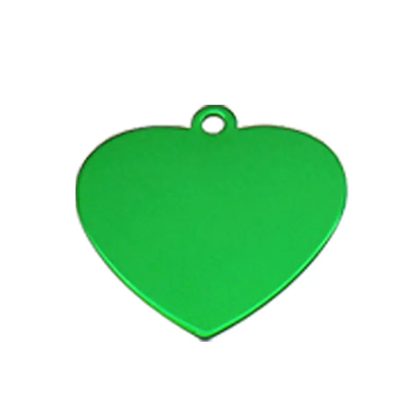 Heart Shaped Aluminum Alloy Customizable ID Tag