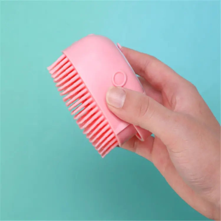 Pet  Massage Shampoo Dispenser Bath Brush