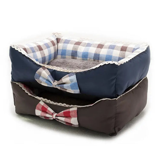 Cabin Plaid Cuddler Pet Bed