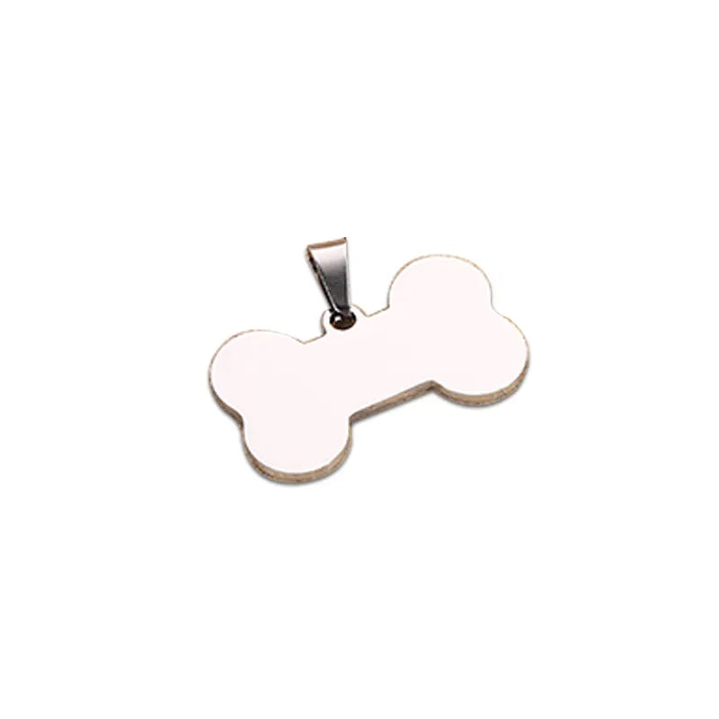 Bone Shaped Metal Stainless Steel Customizable ID Tag