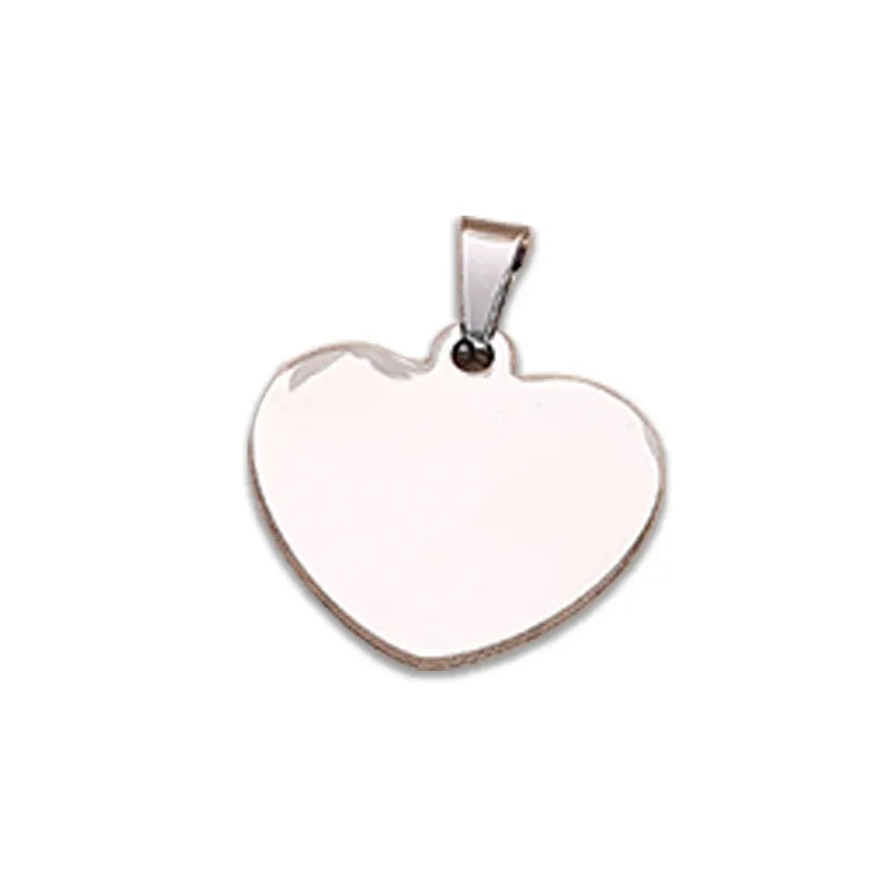 Heart-shaped Zinc Alloy Customizable pet ID Tag